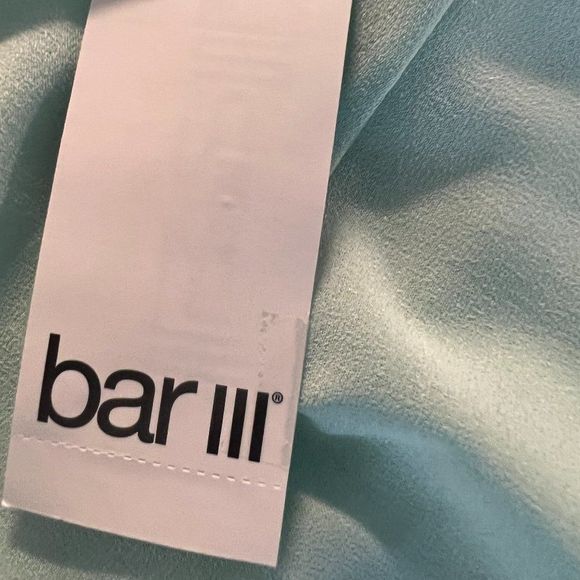 Bar III Sleeveless Top XS Mint Green Layered Chiffon Split Back with Stretch NWT - Picture 7 of 9